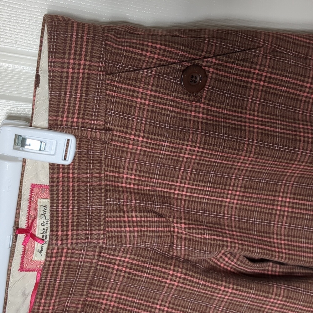 Vintage Abercrombie and Fitch capris plaid y2k